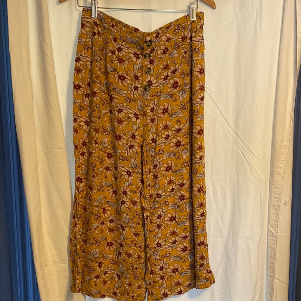 Floral Button-Down Maxi Skirt